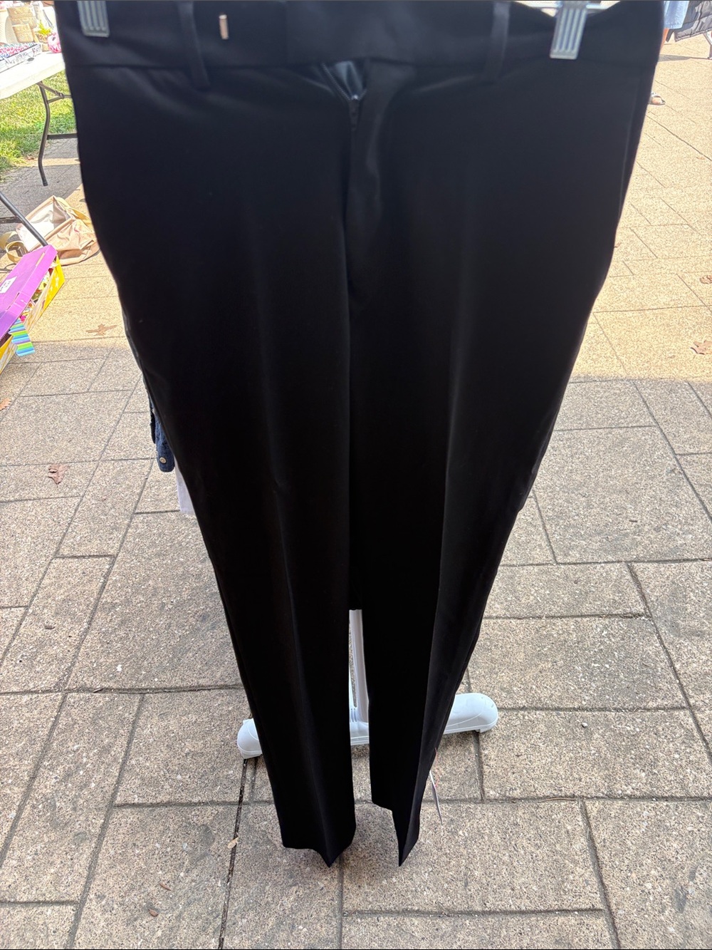 Classic Black Straight-Leg Dress Pants